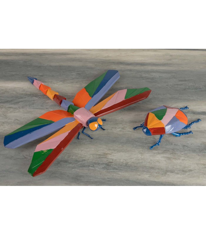FIGURA LIBELULA RESINA POP ART 36x26x4CM 567560