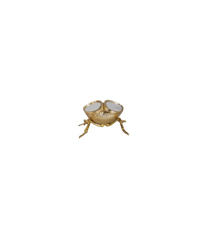 FIGURA ESCARABAJO RESINA ESPEJO 19x12x7CM 567580