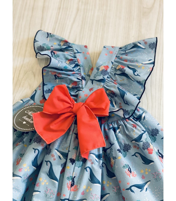 VESTIDO FONDO MARINO MON PETIT BONBON VM026