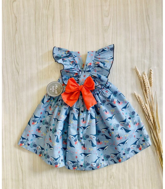 VESTIDO FONDO MARINO MON PETIT BONBON VM026