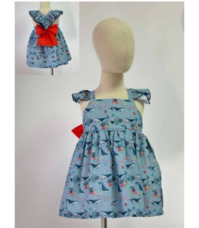 VESTIDO FONDO MARINO MON PETIT BONBON VM026
