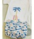 CAMISETA+ESTRICADO PALMERAS MON PETIT BONBON VM190/192179