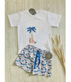 CAMISETA+BERMUDA PALMERAS MON PETIT BONBON VM191/043179