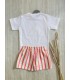 CAMISETA+BERMUDA RAYAS FLUOR MON PETIT BONBON VM177/043161
