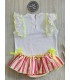 CAMISETA+BRAGUITA RAYAS FLUOR MON PETIT BONBON VM166/170