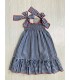 VESTIDO ELÁSTICO VICHY AZUL MON PETIT BONBON VM148