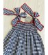 VESTIDO ELÁSTICO VICHY AZUL MON PETIT BONBON VM148