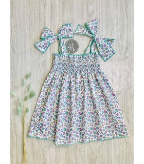 VESTIDO ELÁSTICO LEOPARDO MON PETIT BONBON VM052212