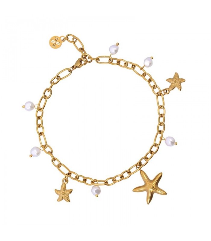 TOBILLERA MUHITA ACERO Y PERLAS ATO263