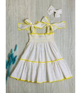 VESTIDO ELÁSTICO PLUMETI MON PETIT BONBON VM018114