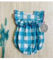 PELELE CUADROS TURQUESA MON PETIT BONBON VM228