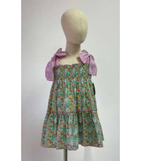 VESTIDO ELÁSTICO LIBERTY/MARIPOSAS MON PETIT BONBON VM018