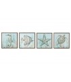 SET 4 CUADROS LIENZO CON LENTEJUELAS 30*3*30CM CU-218121