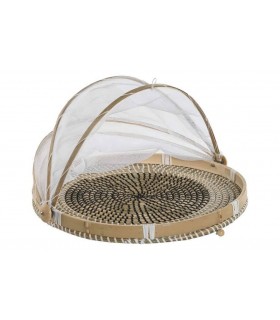 CUBREPLATOS BAMBU 40*40*24CM LD-214449