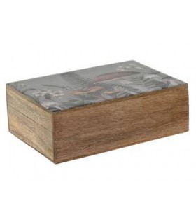 CAJA MADERA DE MANGO SETAS 25.5*18*8CM LD-215272