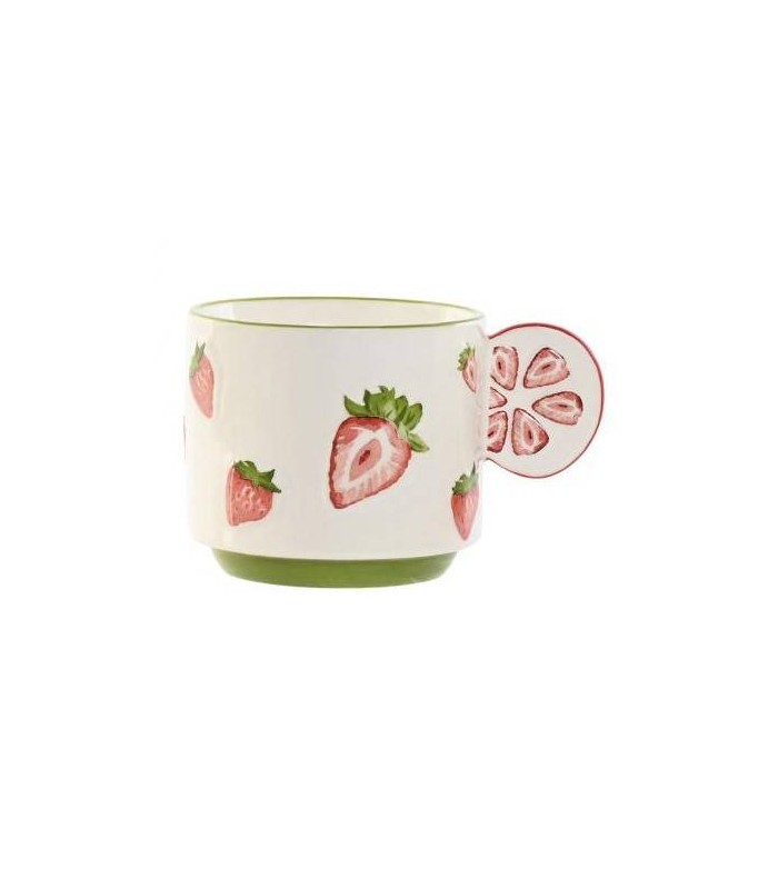 MUG PORCELANA FRESAS 300ML (12.6*9.3*7.7CM) PC-217516