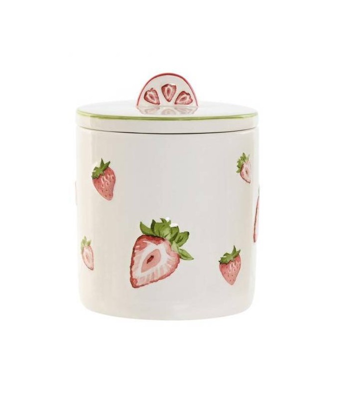 BOTE PORCELANA FRESAS 11.5*11.5*14.2CM PC-217520