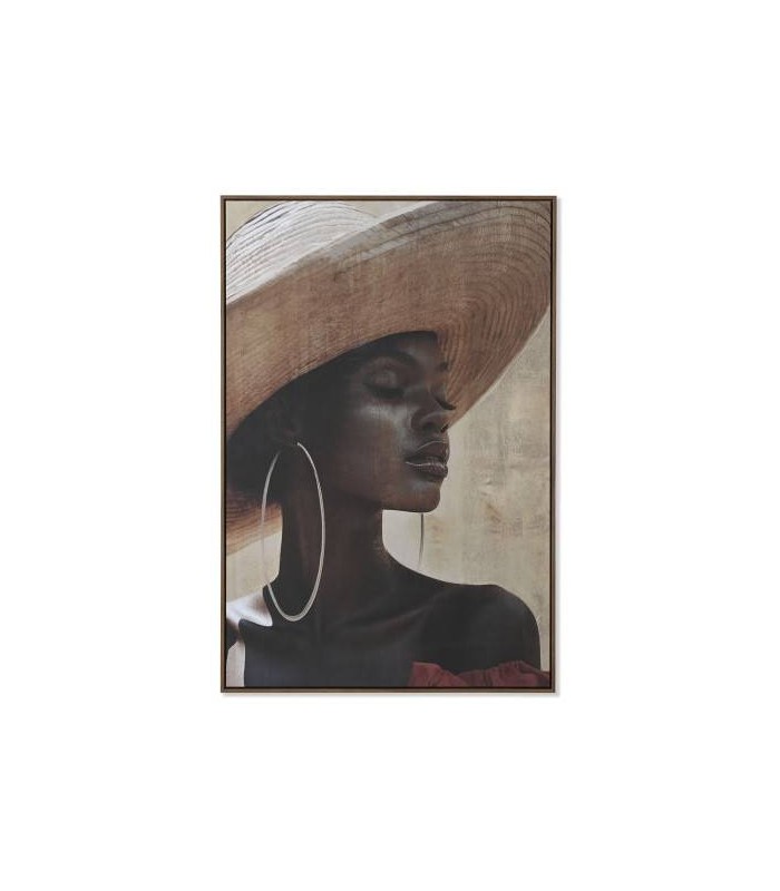 CUADRO LIENZO 80*4.5*120CM CHICA SOMBRERO CU-214754