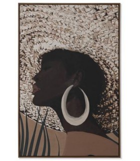 CUADRO LIENZO 80*4.5*120CM CHICA SOMBRERO CU-214754