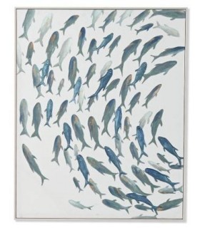 CUADRO LIENZO PECES 82.5*4*102.5CM CU-218132