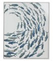 CUADRO LIENZO PECES 82.5*4*102.5CM CU-218132
