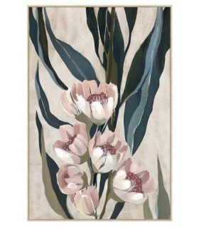 CUADRO LIENZO FLORES 83*4*123CM CU-218661