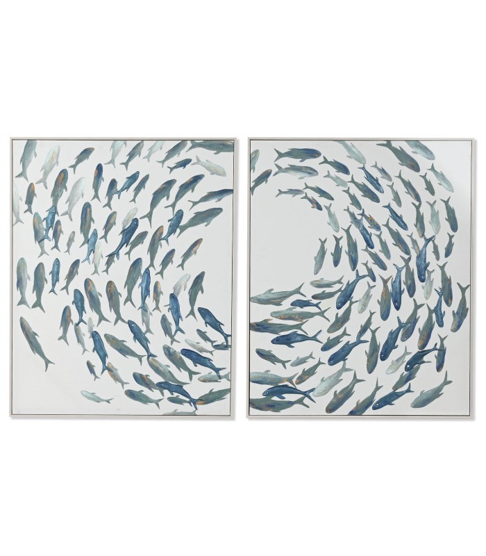 CUADRO LIENZO PECES 82.5*4*102.5CM CU-218132
