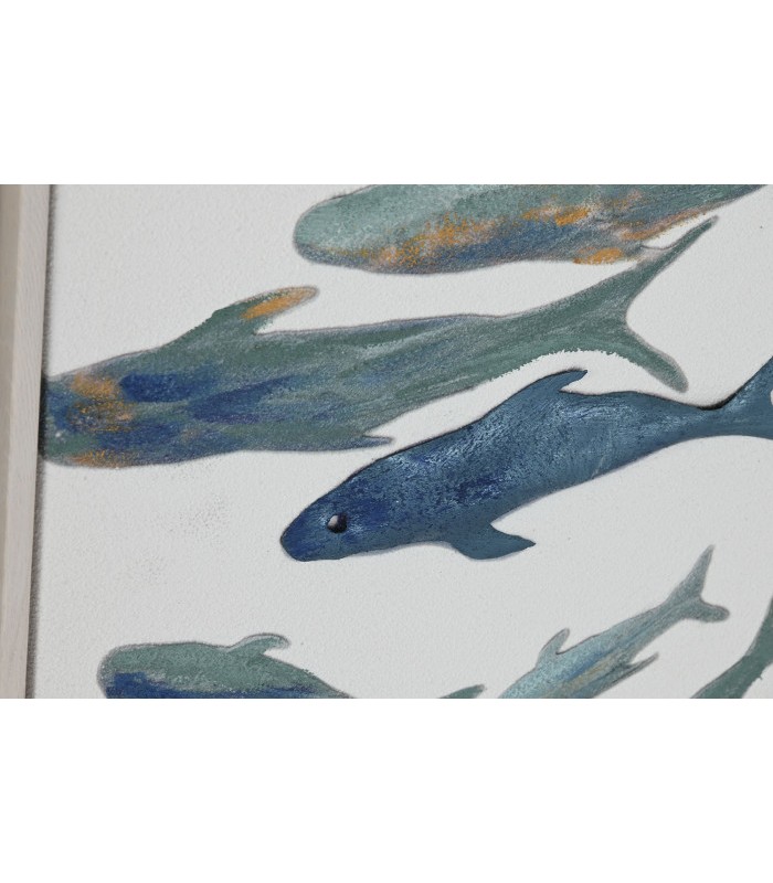 CUADRO LIENZO PECES 82.5*4*102.5CM CU-218132