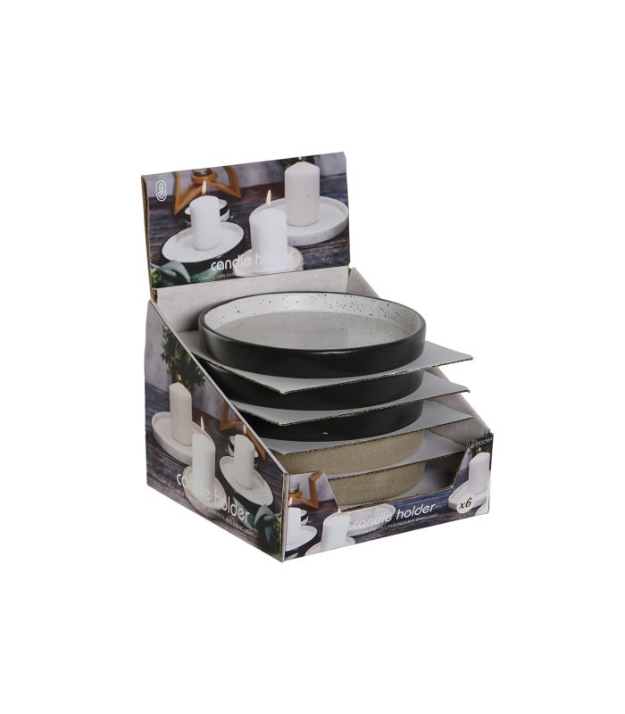 PORTAVELAS GRES 15*15*2CM PV-217282