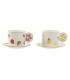 SET TAZA+PLATO PORCELANA FRESAS 210ML PC-217517
