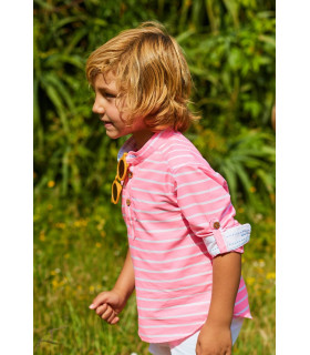 CAMISA NIÑO M/L RAYAS NEON 9118 LA MARTINICA