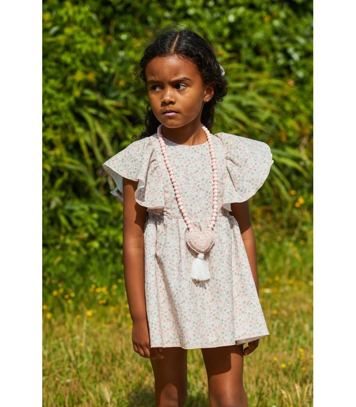 VESTIDO ROSA Y AZUL 9255 LA MARTINICA