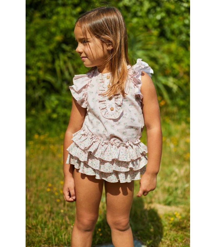 BLUSA+BRAGUITA ROSA Y AZUL 9252 LA MARTINICA