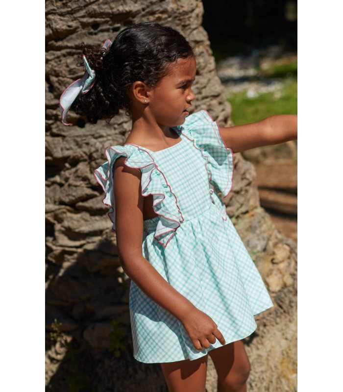 VESTIDO VOLANTES MANGA ROGER 9228 LA MARTINICA