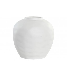 JARRON ARTESANAL GRES BLANCO 26*26*26CM JR-218430