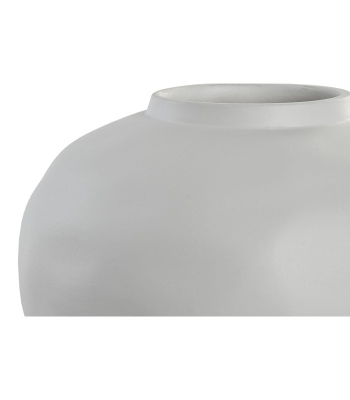JARRON ARTESANAL GRES BLANCO 26*26*26CM JR-218430
