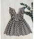 VESTIDO VICHY NEGRO BLACKWHITE 9321 LA MARTINICA