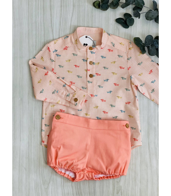 CAMISA PERRITOS+BOMBACHO MILÚ 9298 LA MARTINICA