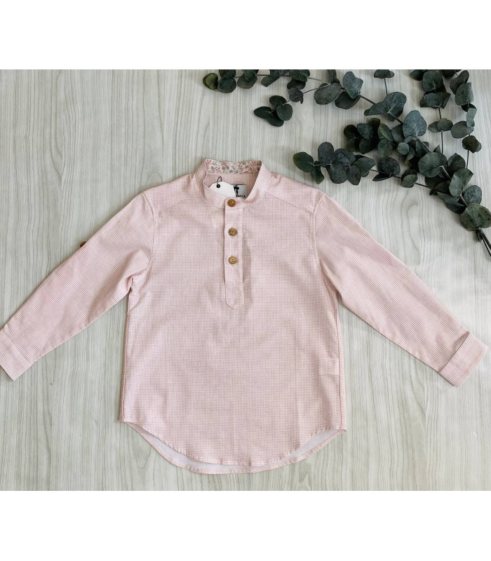 CAMISA NIÑO M/L ROSA Y AZUL 9271 LA MARTINICA