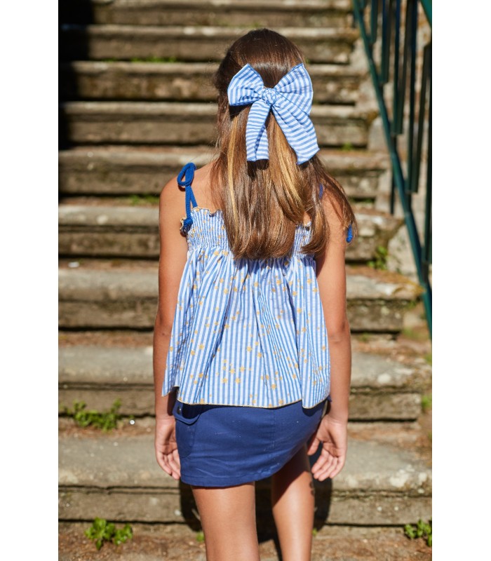 BLUSA TIRANTES+FALDA AZULON NEW YORK 9036 LA MARTINICA