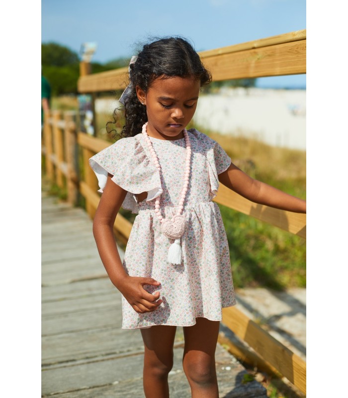 VESTIDO ROSA Y AZUL 9255 LA MARTINICA