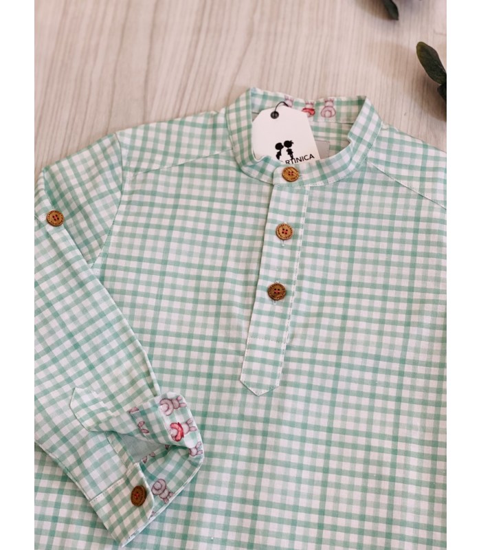 CAMISA NIÑO M/L VICHY ROGER 9238 LA MARTINICA