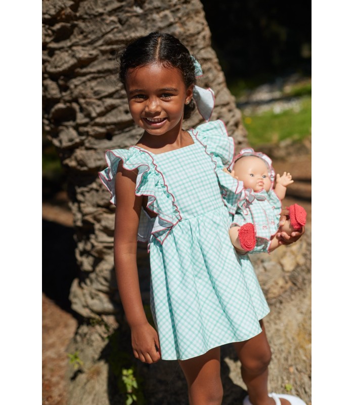 VESTIDO VOLANTES MANGA ROGER 9228 LA MARTINICA