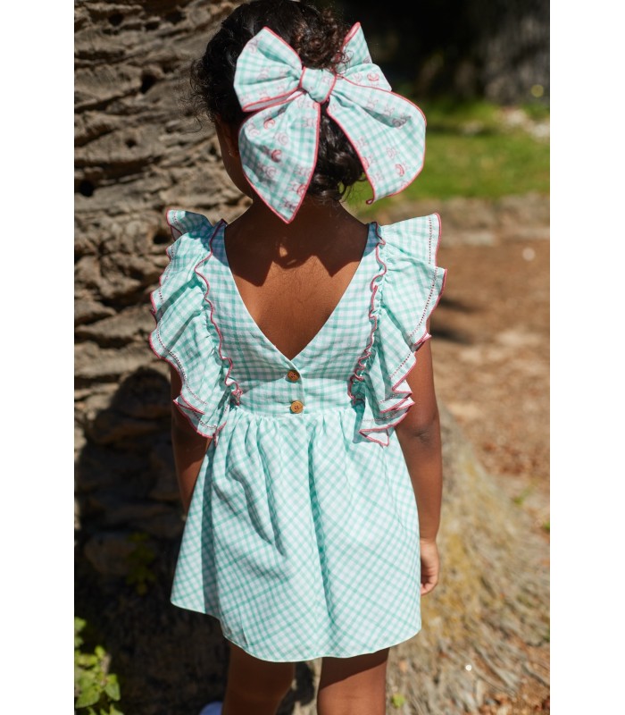 VESTIDO VOLANTES MANGA ROGER 9228 LA MARTINICA