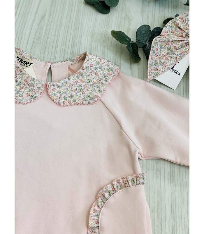 SUDADERA+SHORT NIÑA ROSA Y AZUL 9266 LA MARTINICA