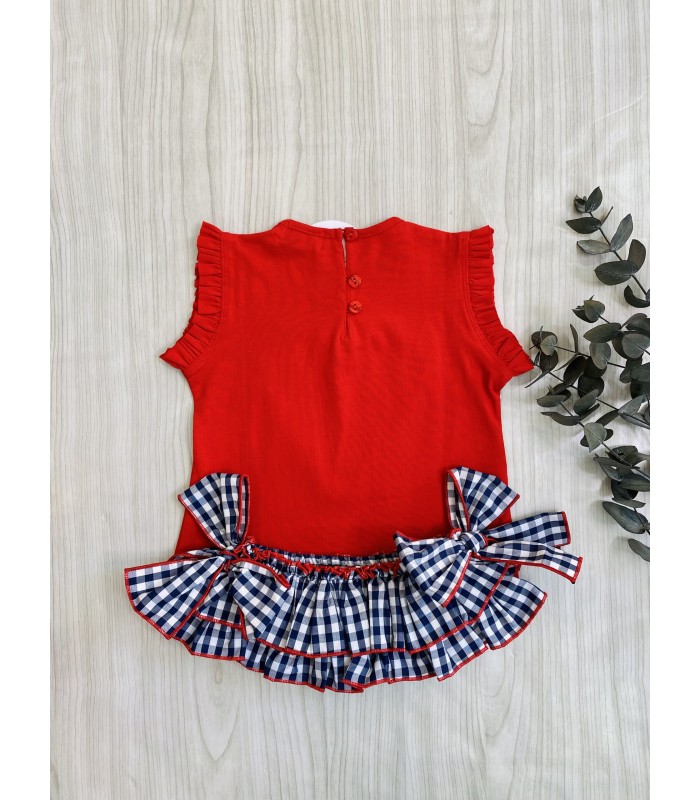 CAMISETA+BRAGUITA VICHY VM143/4 MON PETIT BONBON