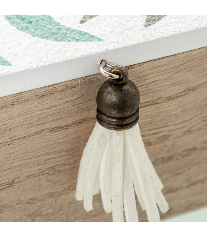 Caja Madera Decorada Flores Colores 24x16x7cm 25103