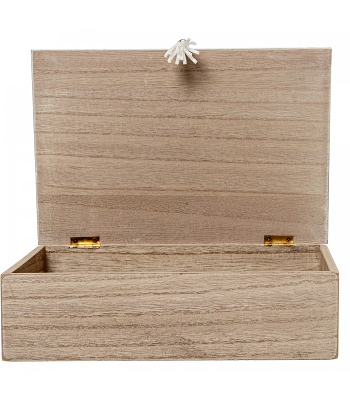 Caja Madera Decorada Flores Colores 24x16x7cm 25103