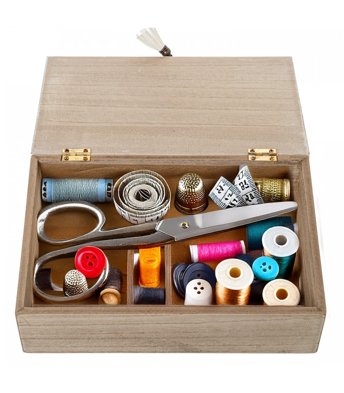 Caja Madera Decorada Flores Colores 24x16x7cm 25103