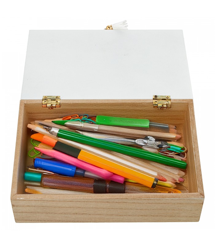CAJA MADERA DECORADA 25108